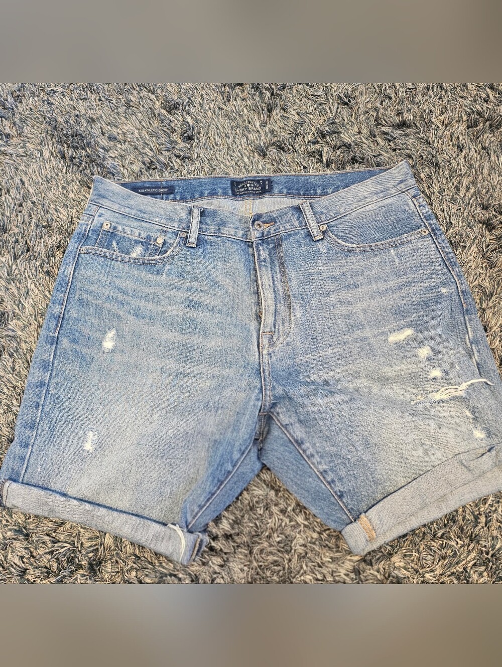Lucky Brand Light Blue Denim 410 Athletic Short